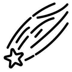 shooting star icon  line style