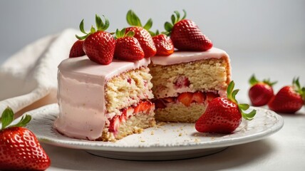 cheesecake with strawberries