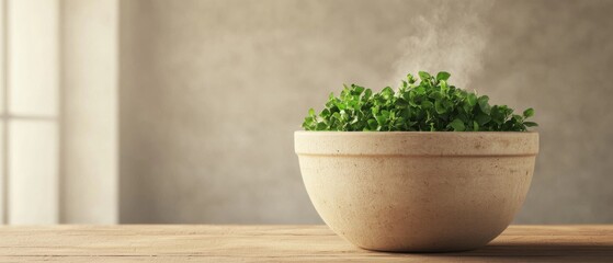 Traditional Herbal Steaming Poultice on Wooden Table