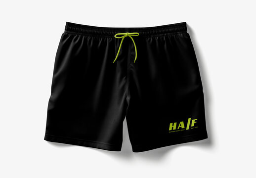 Apparel Swim Trunk Flatlay Mockup With Generative AI