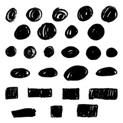 Hand Drawn Grunge Circles Vector Collection.