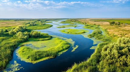 Fototapeta premium Delta of Danube, Romania.