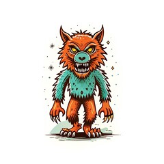 Fototapeta premium Werewolf ,cartoon illustration