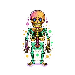 Skull colorful illustration