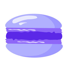 Vector illustration of a purple macaroon