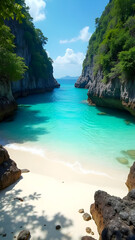 Secluded Tropical Beach Cove.