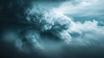 Obraz premium Dramatic storm clouds swirling in a moody sky