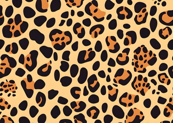 Leopard Print: A seamless pattern featuring a classic leopard print in shades of brown, black, and beige. This pattern evokes a sense of wildness, sophistication, and timeless style. 