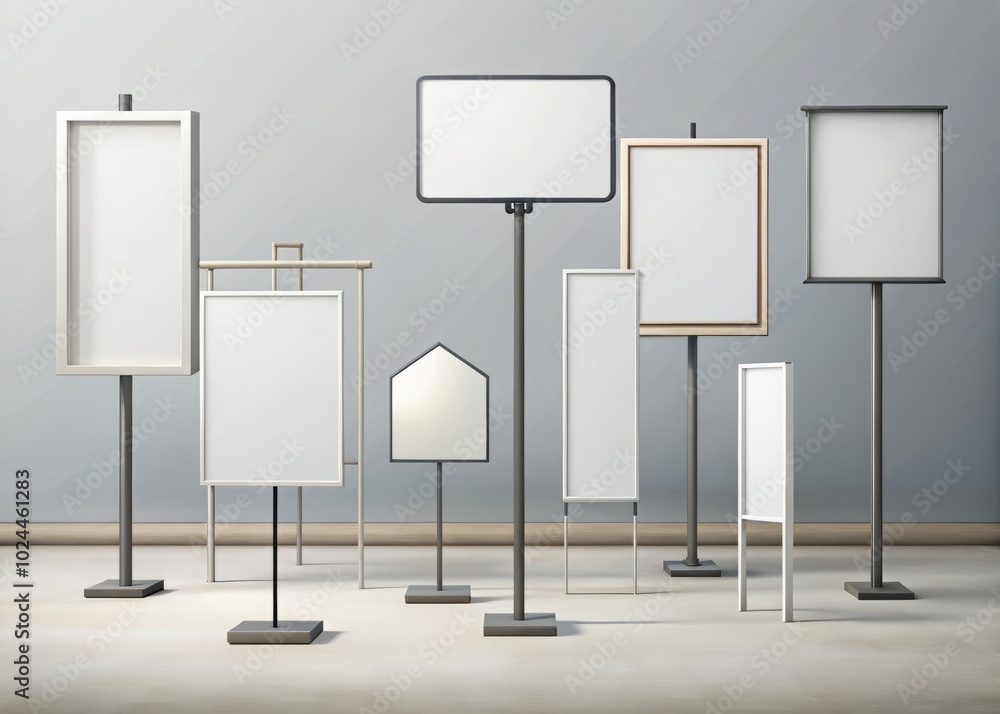 Poster discover a unique collection of blank vector signs, ideal for creative design projects. customize an