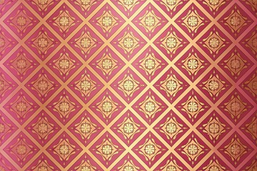 Luxurious pink and gold wallpaper with a tilted angle