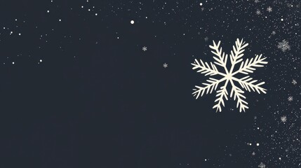 Magical Winter Wonderland: Snowflakes in the Starry Night Sky