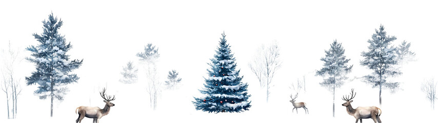 Fototapeta premium Snowy Christmas tree Christmas tree festival