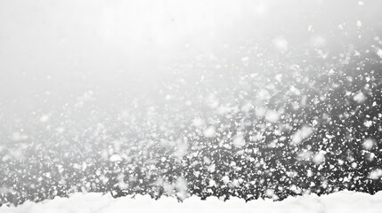 snow drops on white background