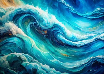 Immerse yourself in stunning drone photography that highlights beautiful blue and teal brush strokes and patterns, designed for contemporary art lovers and their visual delight.