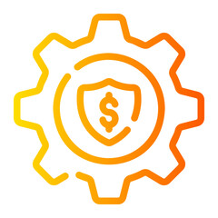 security system Line Gradient Icon