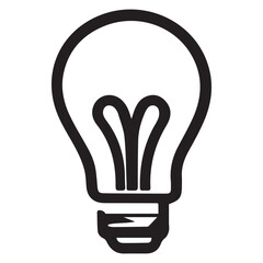 Bulb vector art design outline.