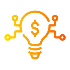 light bulb Line Gradient Icon