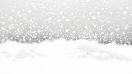 snow drops on white background