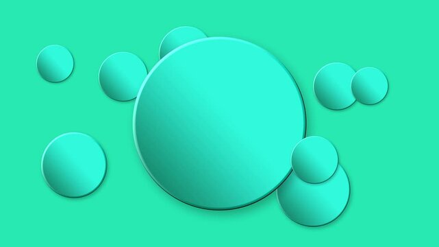 Abstract bright white circle shape 4k with soft shadow. In the middle there is space for text, Clean 3d embossed art background. Pure soft basic animated cover. Universal elegant minimal BG pattern