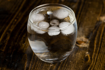 cold mineral water with a lot of gases and bubbles