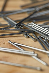 nails with small caps for finishing work and decorations