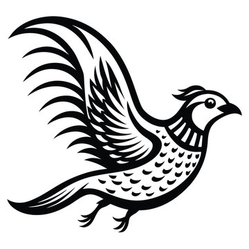 recommend clip art: Solid color Quail animal vector design