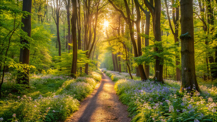 path in the forest. forest, autumn, trees, road, nature, landscape, path, fall, tree, woods, leaves, park, wood, green, season, sun, foliage, leaf, yellow, trail, light, outdoors, beautiful, sky, wood