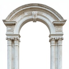 Obraz premium An elegant architectural arch showcasing classical design elements and intricate details.