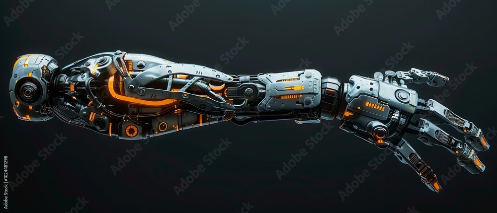 Aufkleber stunning 3d rendering of a futuristic robot design with intricate details and advanced technology fe