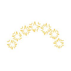 cosmos magic star arch cartoon. illusion dream, spell galaxy, charm mystery cosmos magic star arch sign. isolated symbol vector illustration