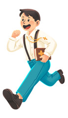 Christian Boy Running Illustration