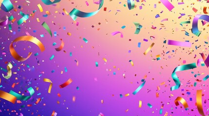 Fototapeta premium Vibrant Confetti Celebration Background