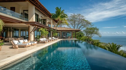 Luxurious Villa with Infinity Pool Overlooking the Ocean