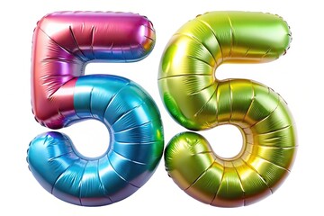 Macro inflatable number balls perfect for event decorations or educational purposes
