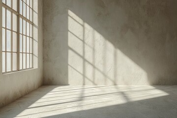 Sunlight Streaming Through a Window in a White Room