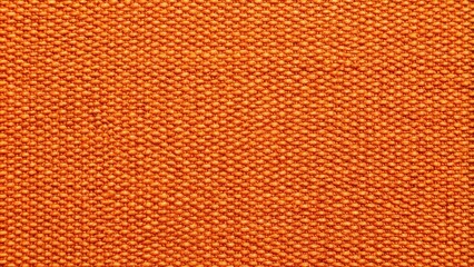 Obraz premium Macro Orange fabric cloth texture background seamless pattern of natural textile