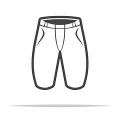 American football pants outline icon transparent vector isolated illustration