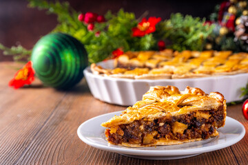 Traditional Christmas mince pie