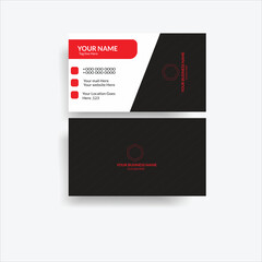 Business card template  red black colors for business promotion flat Modern