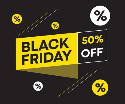 Black Friday Sale Shopping Vector Abstract Background
