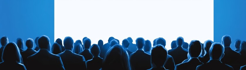 Obraz premium Exuberant crowd raises hands in unison, conveying shared energy and enthusiasm 