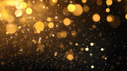 Sparkling Golden Lights in the Night