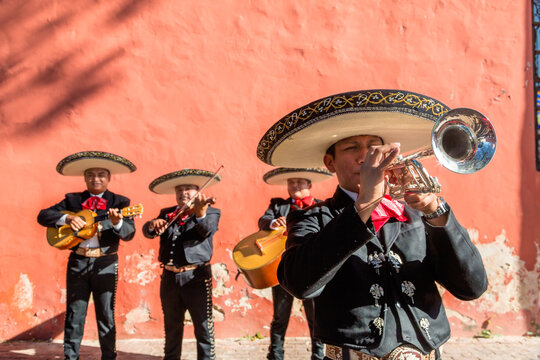 Traditional mexican Mariachi group in Merida, Yucatan, Mexico