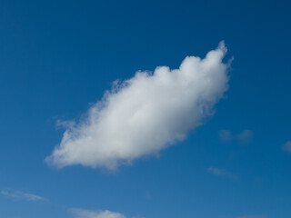 White clouds in summer sky background