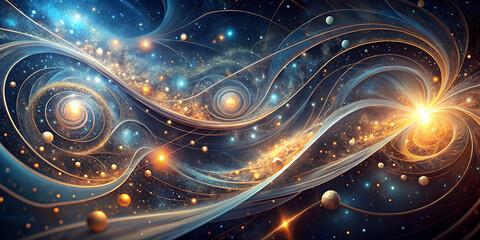 Fototapeta premium Cosmic Dance of Light and Energy 