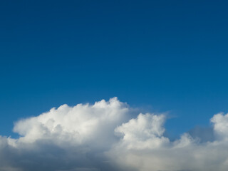 White clouds in summer sky background
