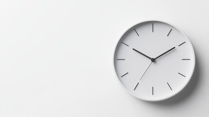 Minimalist Wall Clock on White Background