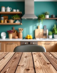 modern kitchen with table and chairs