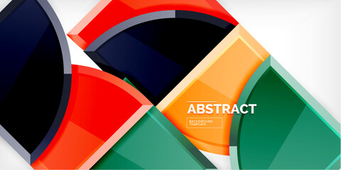 Glossy circles geometric background. Vector Illustration For Wallpaper, Banner, Background, Card, Book Illustration, landing page