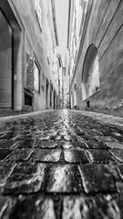 Gasse in Schwarzweiß 